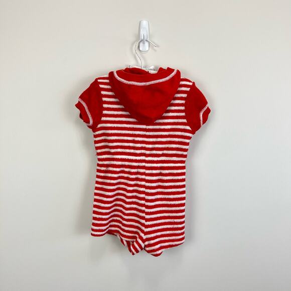 Vintage Carter's Red Striped Terry Romper 24 Months USA - Picture 7 of 10